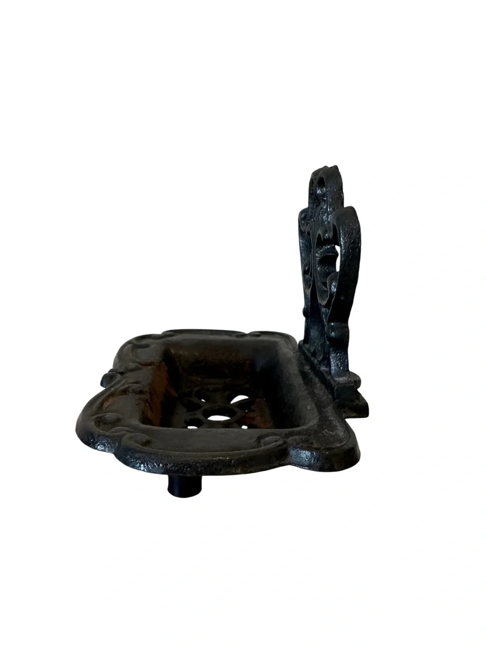 Cast Iron Decorative Soap Dish in Black